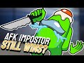 Salty impostor pulls off an afk win  among us