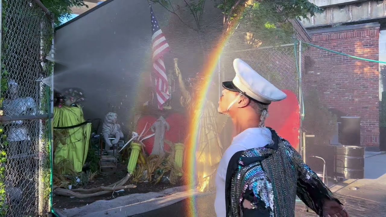 NOVAC NOURY KISSING LADY LIBERTY IN A RAINBOW ON JULY 4TH, 2022
