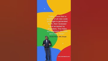Google CEO Sundar Pichai shared that AI now generates more than 25% of the company’s new code!