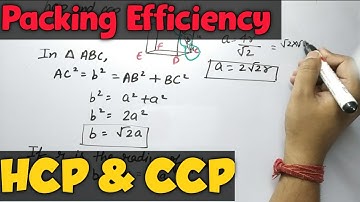 Packing Efficiency In hcp & ccp Structure | Class 12 | Chemistry | The Solid State | Part-07