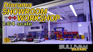 Diorama SHOWROOM + WORKSHOP 1:64 scale