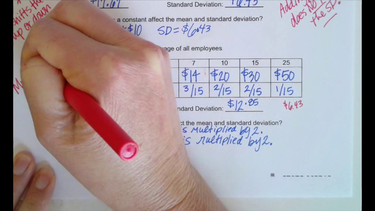 AP Stats: Transforming Probability Distributions