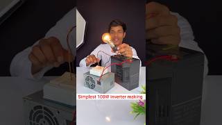 How to Make Inverter with Lithium Battery #hackerjp #shorts