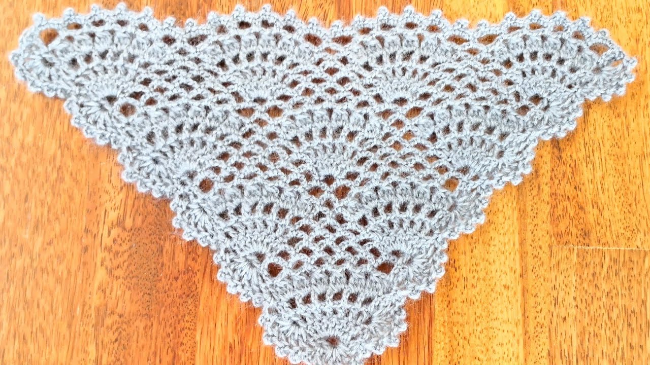 Çeyizlik Badem Örnekli Üçgen Şal Yapımı