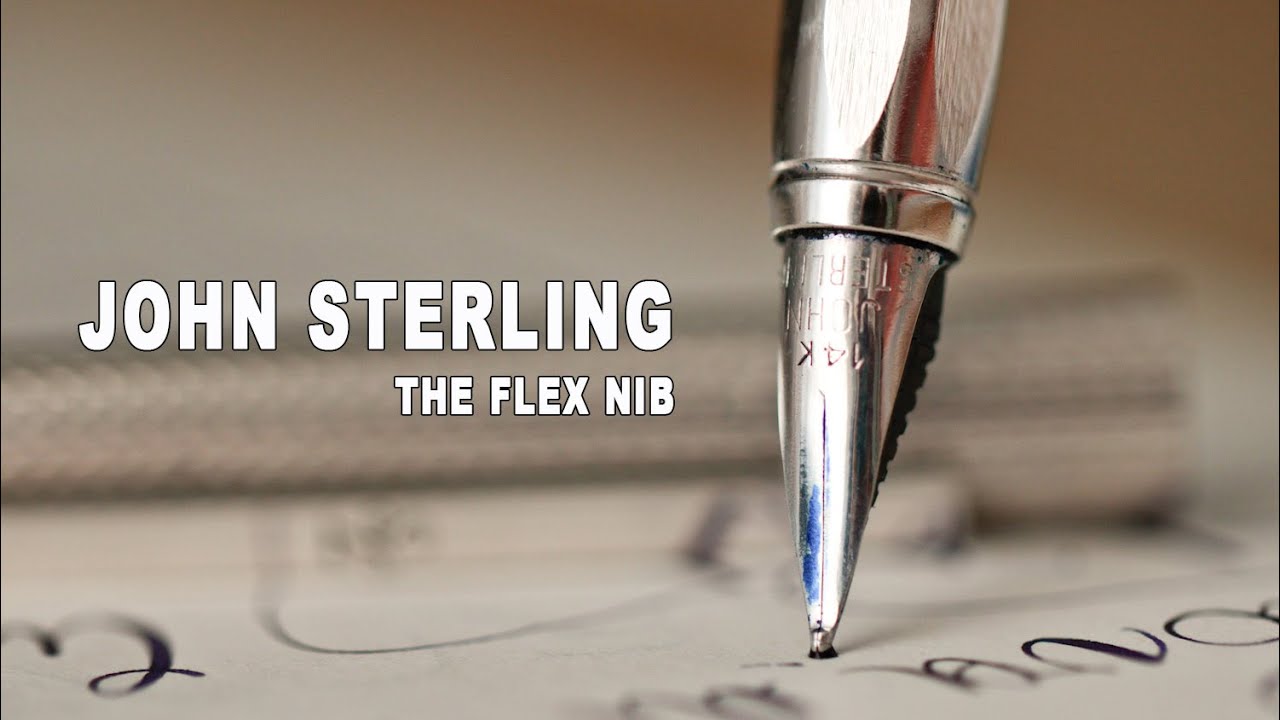 Stilografica John Sterling pennino flessibile - full review - YouTube