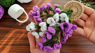 3D⚡💯Wow Amazing💯👌How to make an eye-catching crochet home ornament? How to knit pot and coaster.