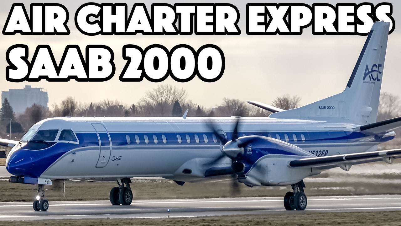 РЕДКИЙ ТИП! Air Charter Express Saab 2000, акция в Монреале (YHU/CYHU)