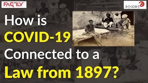 How is COVID-19 Connected to a Law from 1897? || Decode || Factly