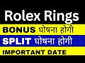 ROLEXRINGS BONUS I Rolex Rings STOCK SPLIT Announcement I Rolex Rings SHARE LATEST NEWS