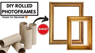 Photo Frame DIY|Home Decor|How To Make Unique Recycled Photo Frame At Home|Toilet Roll Craft