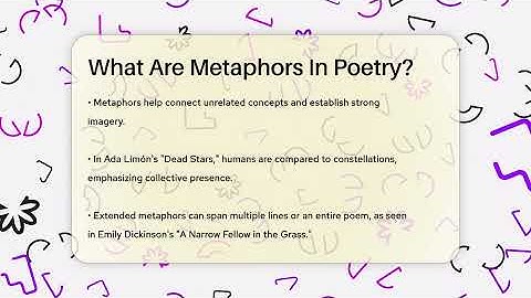 What Are Metaphors In Poetry? - Tales And Texts