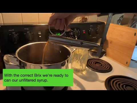 How to finish maple syrup with a hydrometer.
