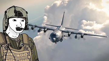 Spirit in the Sky but you're an AC-130H Spectre gunner during Operation Desert Storm