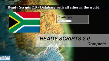List of cities and provinces in South Africa database - Ready Scripts 2.0