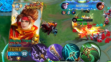 CLAUDE MANIAC GAMEPLAY | TOP GLOBAL ITEM BUILD