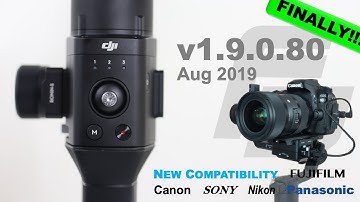 DJI Ronin-S Firmware Update 1.9.0.80 | Canon 80D! | Sony, Canon, Nikon, Panasonic, FujiFilm