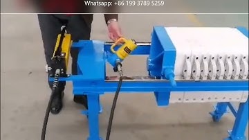 Manual Hydraulic Filter Press Operation Video
