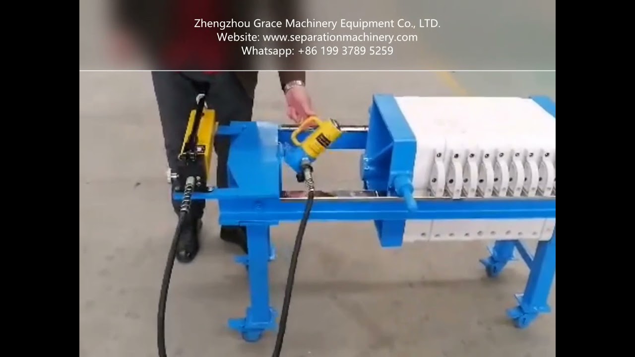 Manual Hydraulic Filter Press Operation Video