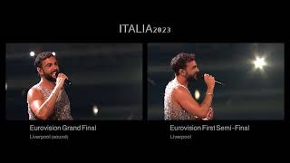 Marco Mengoni - Due Vite | Italy 🇮🇹 | Eurovision GRAND FINAL 🔊 vs Eurovision First Semi-Final (2023)