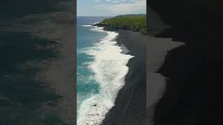 Black Sands and Turquoise Waters of Pohoiki Beach, Big Island - #short