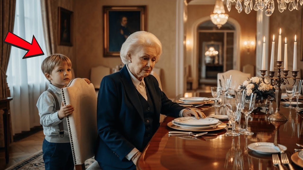 Millionärin Aß Immer Allein… Doch Der Sohn Der Nanny Setzte Sich Neben Sie Und Stell­te Eine Frage