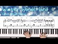 Winter Wonderland /Jazz Christmas Carol(재즈 크리스마스 캐롤)/Piano Cover 피아노 커버/Piano Sheet Music 피아노 악보