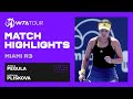 Karolina Pliskova vs. Jessica Pegula | 2021 Miami Round 3 | WTA Match Highlights