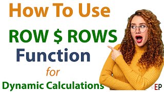 Row Function in Excel : How to Use Row Function For Dynamic Calculations