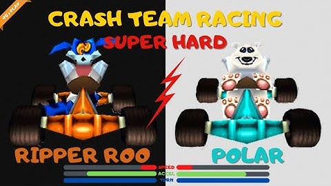 #15 REAL HARD (Ripper Roo vs Polar) | Crash Team Racing (PS1) - 2 Players Crystal Cup SUPER HARD!!!