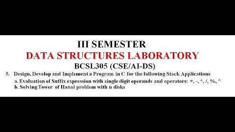 Data Structures lab experiment-5a | BCSL305 | CSE & AI-DS