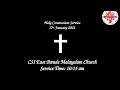 Holy Communion Service - 17th January 2021