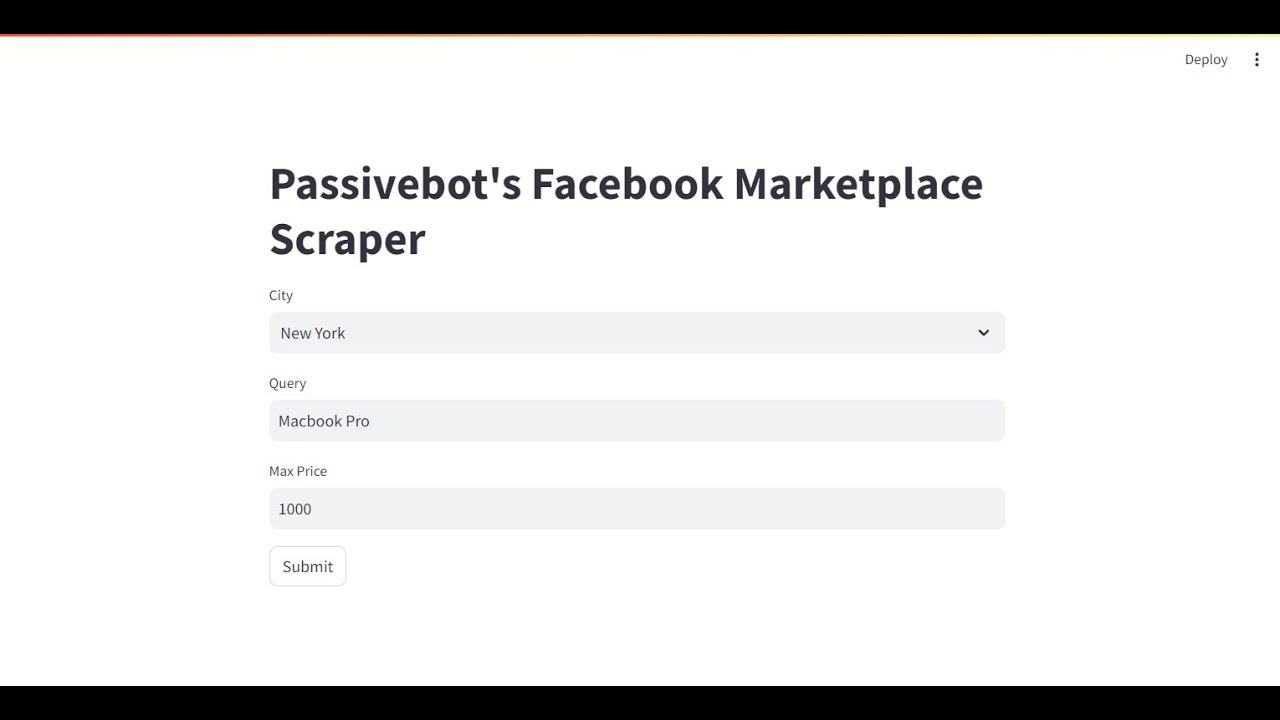 Facebook Marketplace Scraper Demo - YouTube