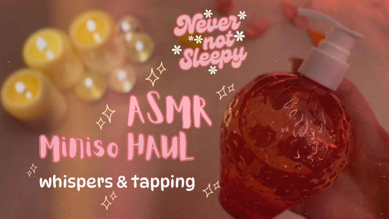 ASMR MINISO Haul 💕 Long Nail Tapping & Whispered Triggers
