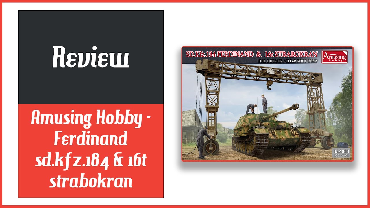 Amusing Hobby maquette Ferdinand Jagdpanzer + 16t Strabokran (2en1) 1:35 -  35A030