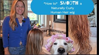 *How to* SMOOTH a naturally curly Human Hair iWig wig #wigs #wig #wigtutorial