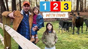 Learn Numbers 1-10 | Count to 10 with Cows on Farm! 🐄