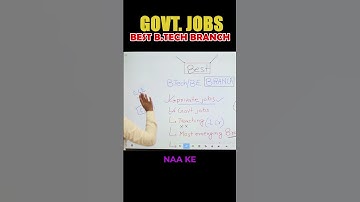 BTech/BE Best Branch for Govt Jobs #india #shorts #govtjobs #btech