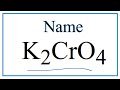 Understanding Potassium Chromate and Ions