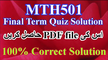 mth501 | final Term | #mth501byWaqar | #quiz  @mnheroboss9969