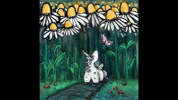 Tiny magical unicorn in Procreate app