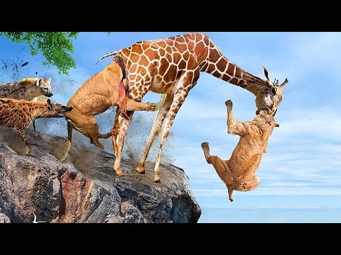 OMG! Anger Mother Giraffe Kicks Lion Down To The Abyss To Avenge Her Poor Child | Animal World 2023