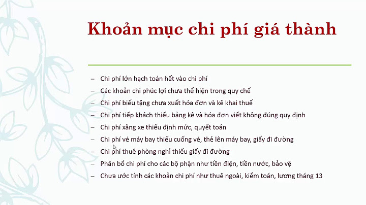 Khoản mục chi phí là gì