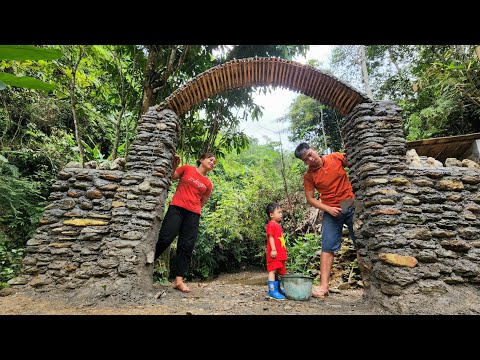 How to design a beautiful gate with natural stone, good idea 