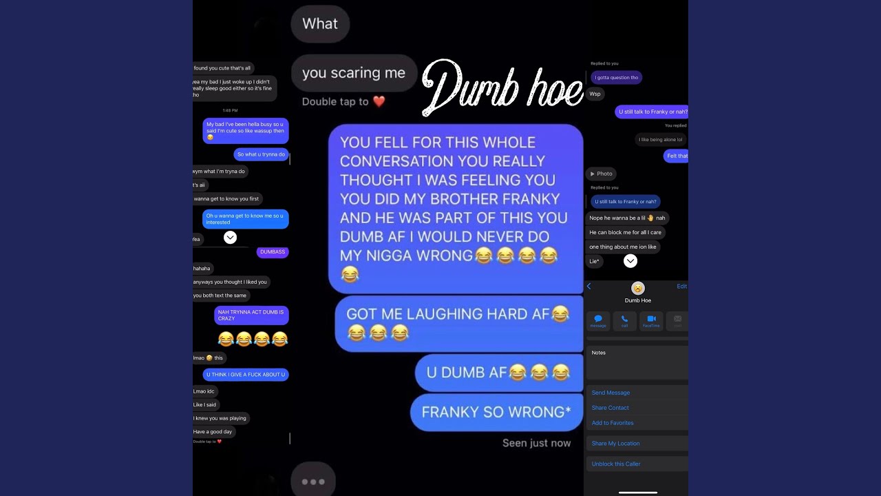 Watch Dumb Hoe on YouTube Watch Dumb Hoe on YouTube