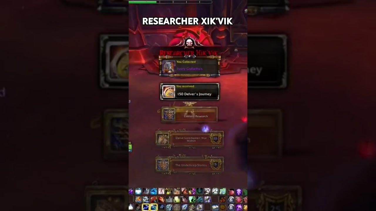 Xik Vik Underkeep Evolved Research Fight Achievements Worldofwarcraft Delves Wow Gaming Mmorpg