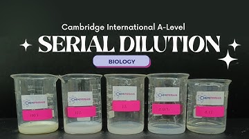 [9700] Cambridge International A-Level Biology Lab: Serial Dilution [ChemPraxis]