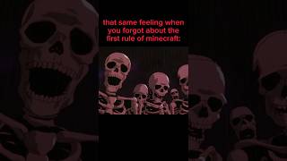 minecraft first rule meme berserk skeletons #minecraft #minecraftshorts #minecraftmemes