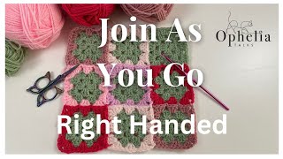 How To Do The JOIN AS YOU GO For RightHanded Crochet // Ophelia Talks Crochet