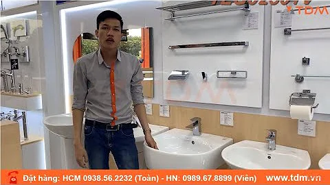 TDM.VN | Review chậu rửa mặt TOTO LHT766CR (L766C + L766HFR) kết hợp vòi lavabo TLG02301V nóng lạnh