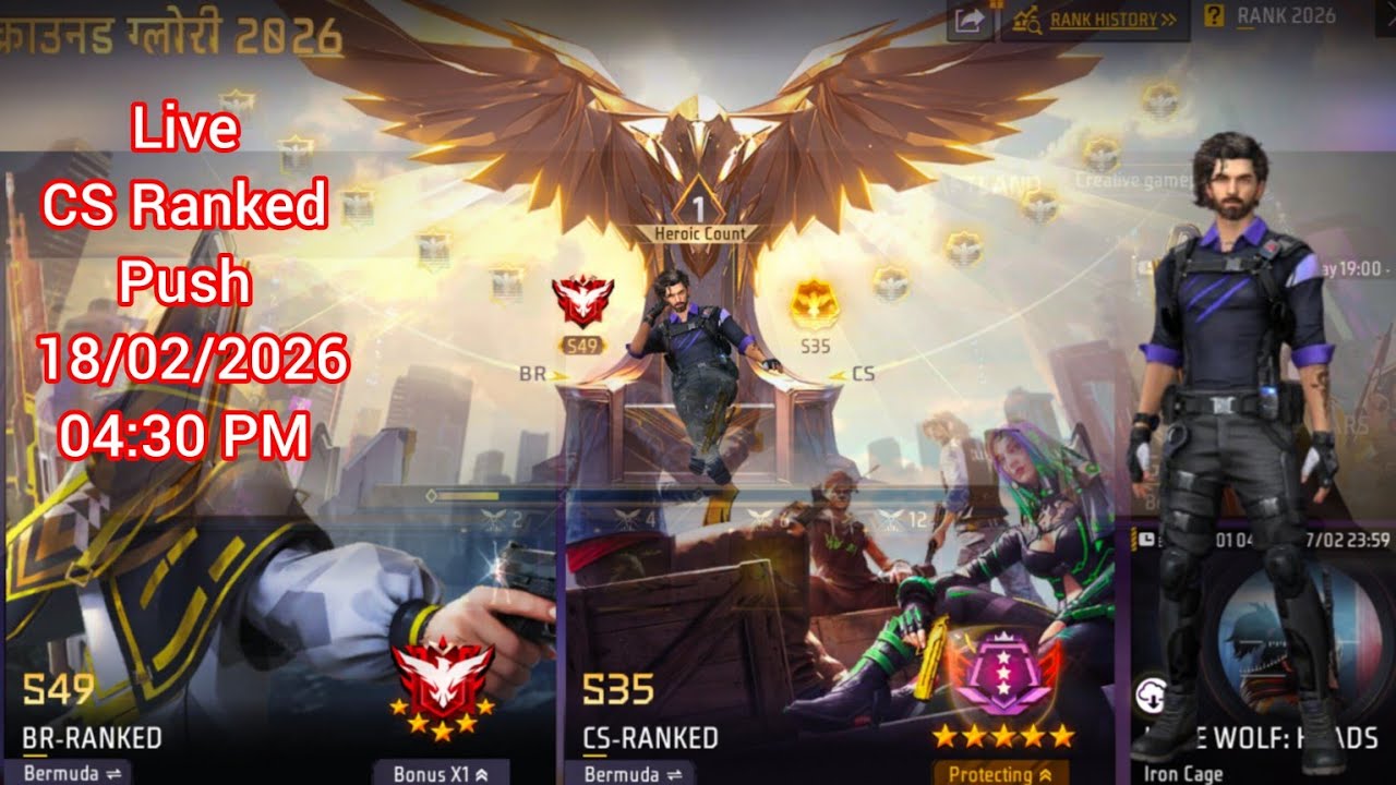 Live Free fire max CS Ranked push gameplay video with mobile - YouTube
